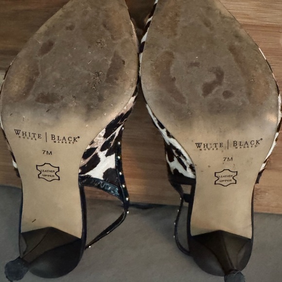 White House Black Market Brown and Black Stiletto Heels - Picture 11 of 15